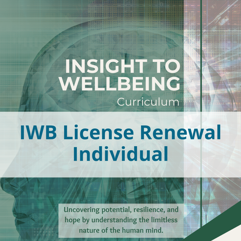 Insight to Wellbeing (IWB) License Renewal: Individual