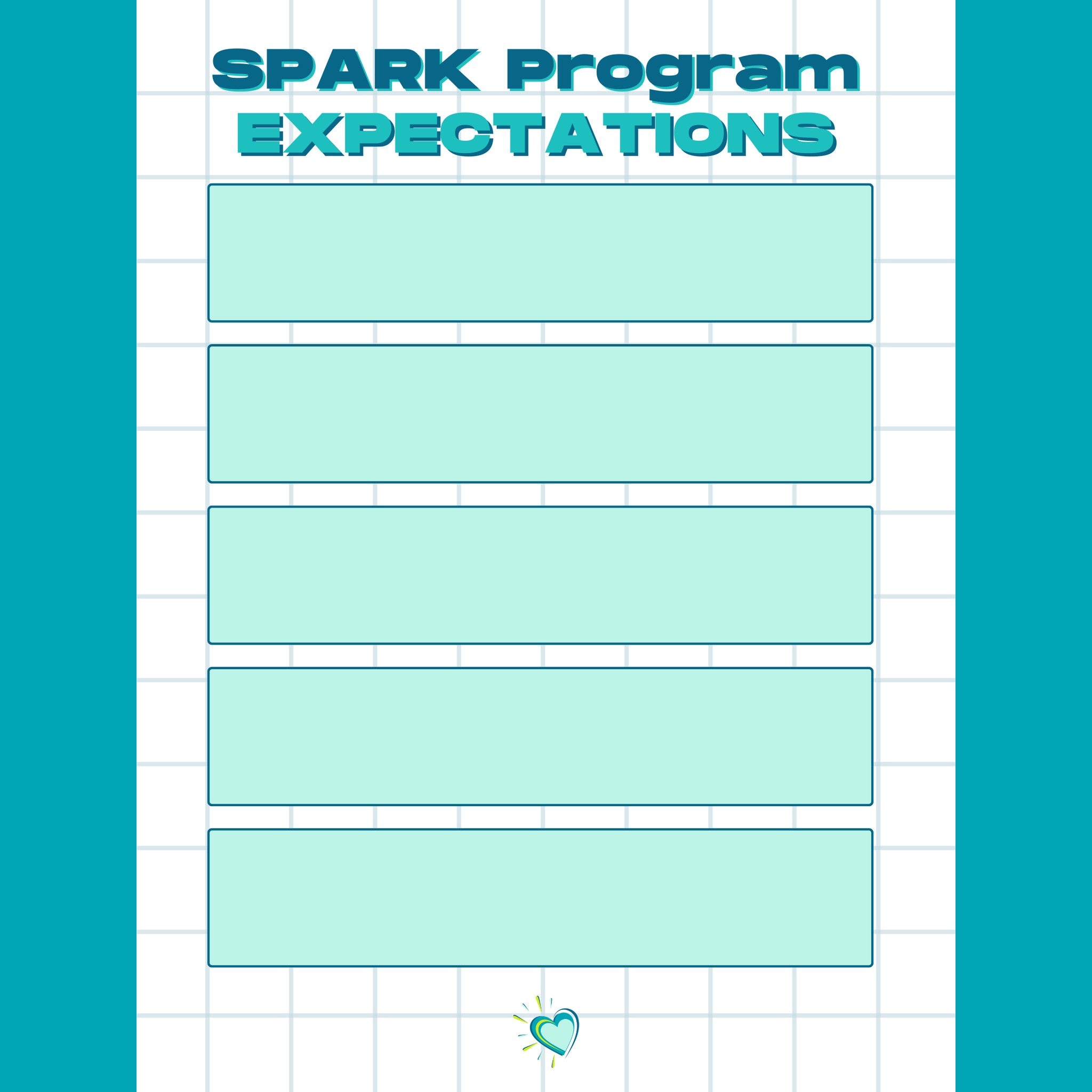 Expectations Poster: Pre-Teen (Middle School) & Teen (High School), English & Spanish