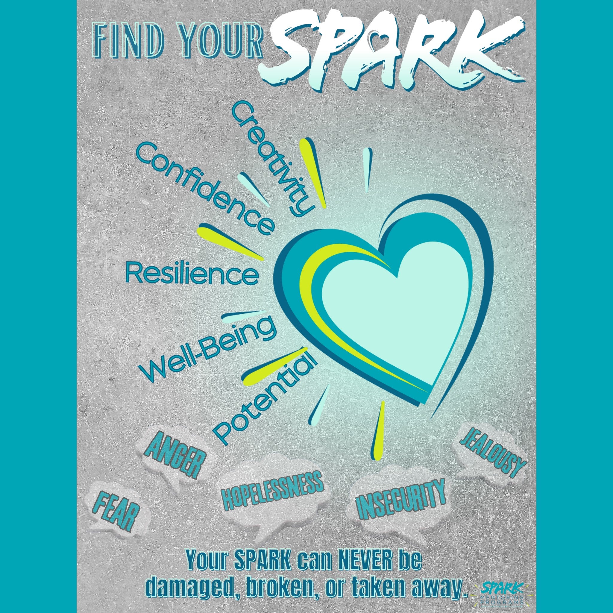 SPARK Poster:  Pre-Teen (Middle School) & Teen (High School), English & Spanish