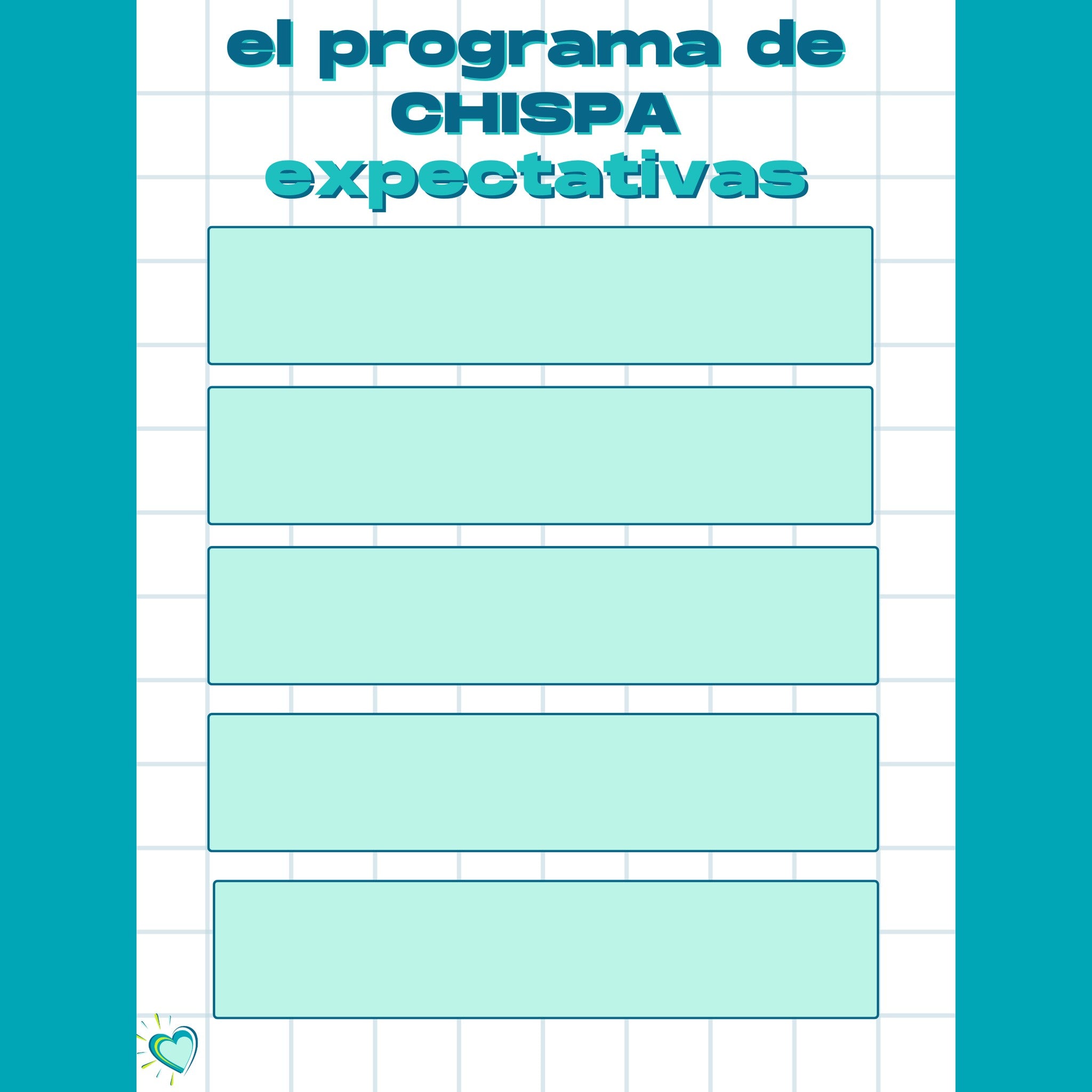 Expectations Poster: Pre-Teen (Middle School) & Teen (High School), English & Spanish